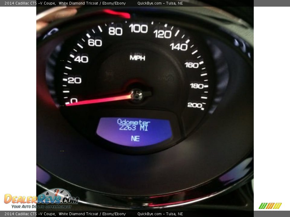2014 Cadillac CTS -V Coupe White Diamond Tricoat / Ebony/Ebony Photo #14