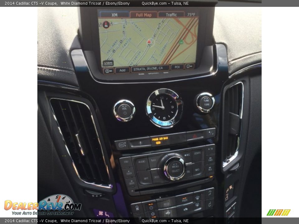 2014 Cadillac CTS -V Coupe White Diamond Tricoat / Ebony/Ebony Photo #15