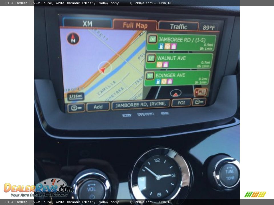 2014 Cadillac CTS -V Coupe White Diamond Tricoat / Ebony/Ebony Photo #16