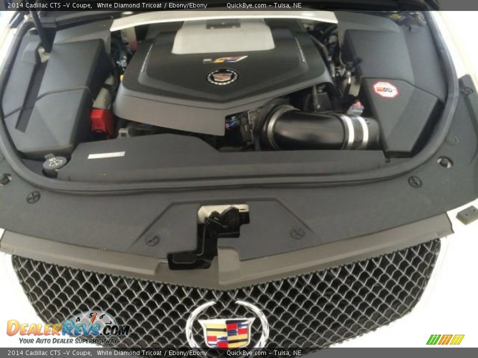 2014 Cadillac CTS -V Coupe White Diamond Tricoat / Ebony/Ebony Photo #17