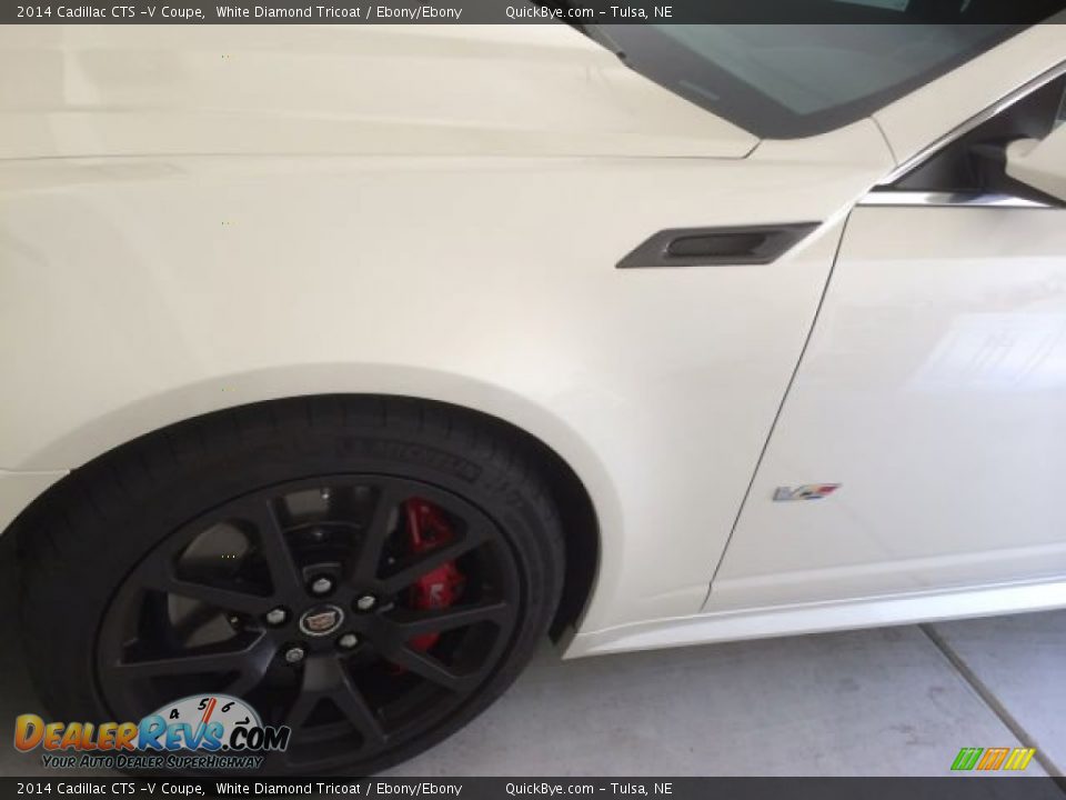 2014 Cadillac CTS -V Coupe White Diamond Tricoat / Ebony/Ebony Photo #18