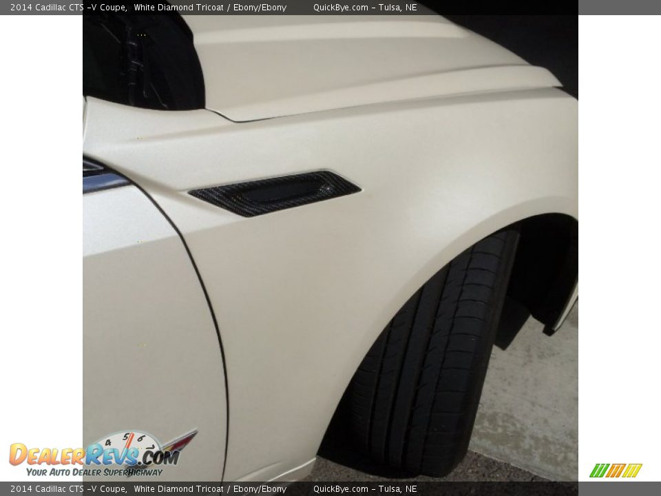 2014 Cadillac CTS -V Coupe White Diamond Tricoat / Ebony/Ebony Photo #19