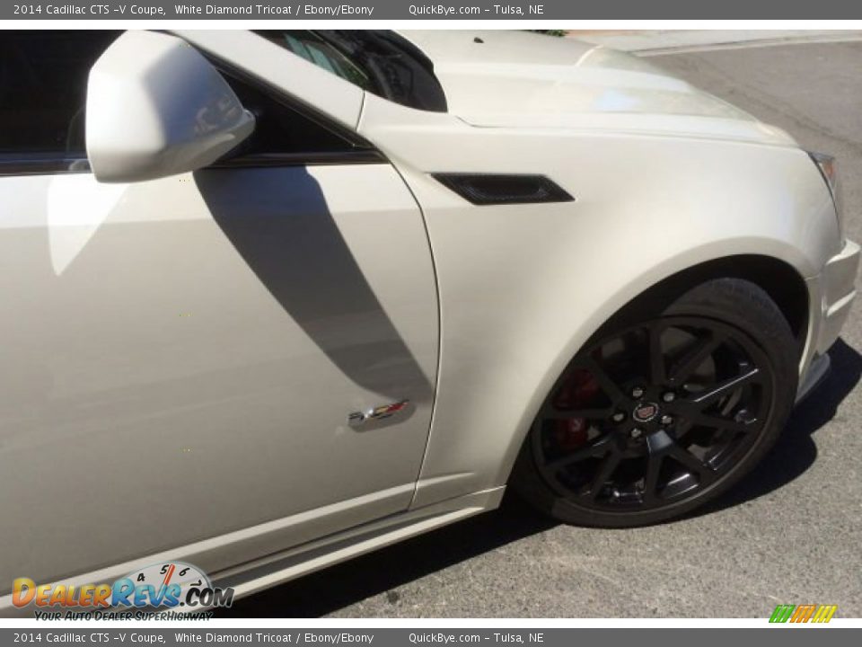 2014 Cadillac CTS -V Coupe White Diamond Tricoat / Ebony/Ebony Photo #20