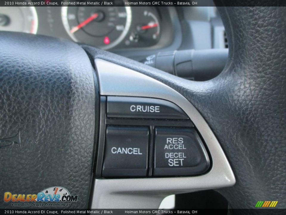 2010 Honda Accord EX Coupe Polished Metal Metallic / Black Photo #11