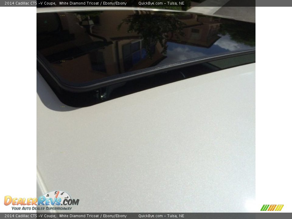 2014 Cadillac CTS -V Coupe White Diamond Tricoat / Ebony/Ebony Photo #22
