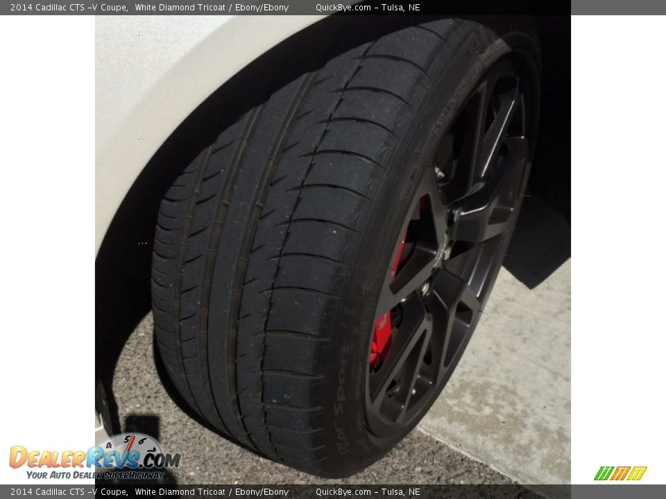 2014 Cadillac CTS -V Coupe White Diamond Tricoat / Ebony/Ebony Photo #27