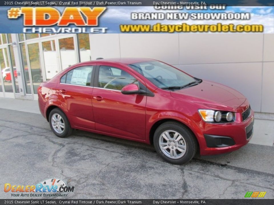 2015 Chevrolet Sonic LT Sedan Crystal Red Tintcoat / Dark Pewter/Dark Titanium Photo #1