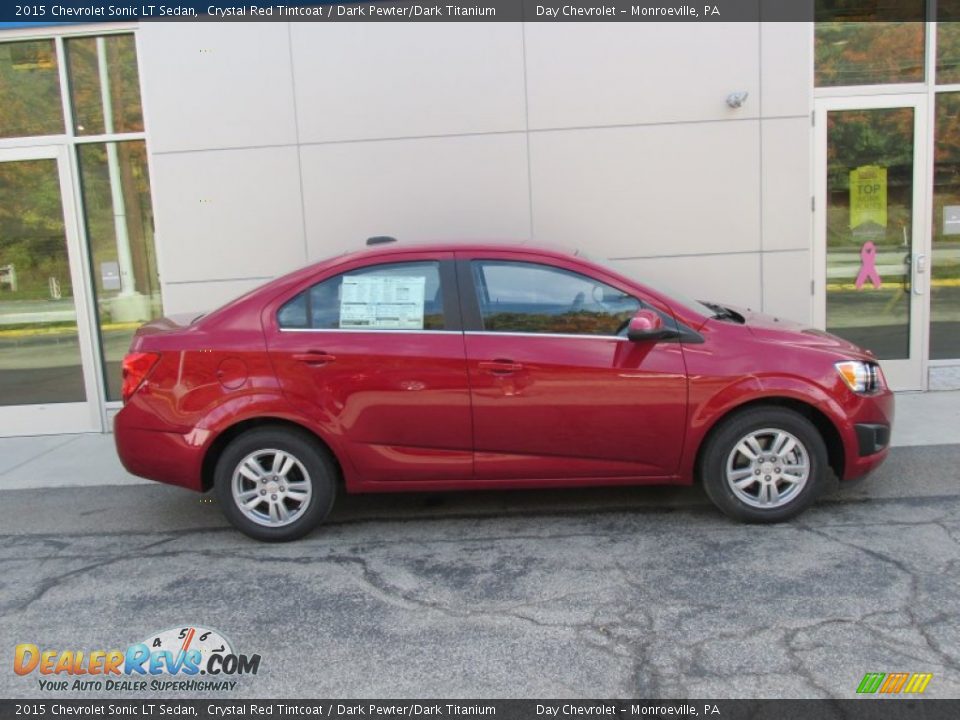 2015 Chevrolet Sonic LT Sedan Crystal Red Tintcoat / Dark Pewter/Dark Titanium Photo #2