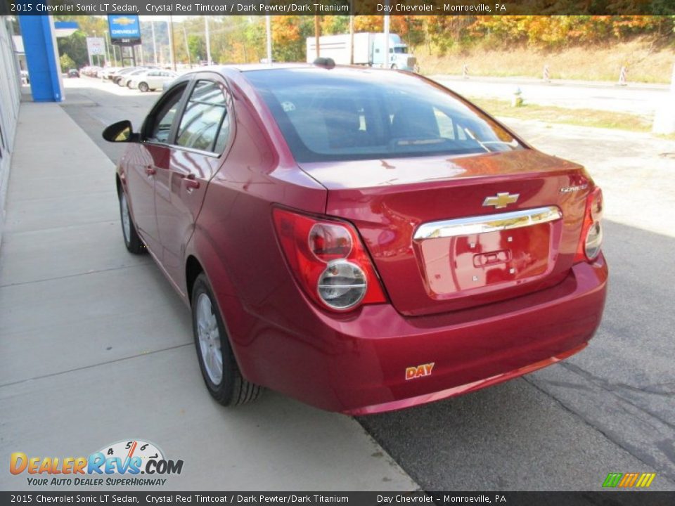 2015 Chevrolet Sonic LT Sedan Crystal Red Tintcoat / Dark Pewter/Dark Titanium Photo #6