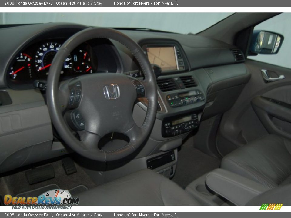 2008 Honda Odyssey EX-L Ocean Mist Metallic / Gray Photo #13