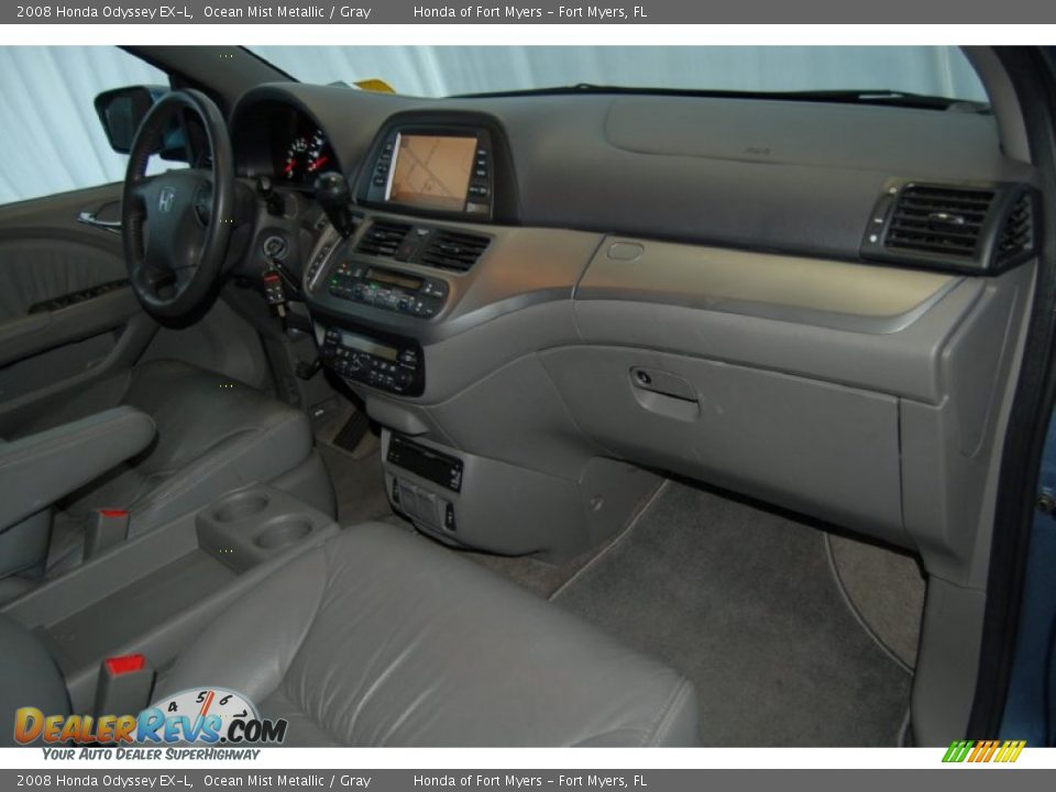2008 Honda Odyssey EX-L Ocean Mist Metallic / Gray Photo #34