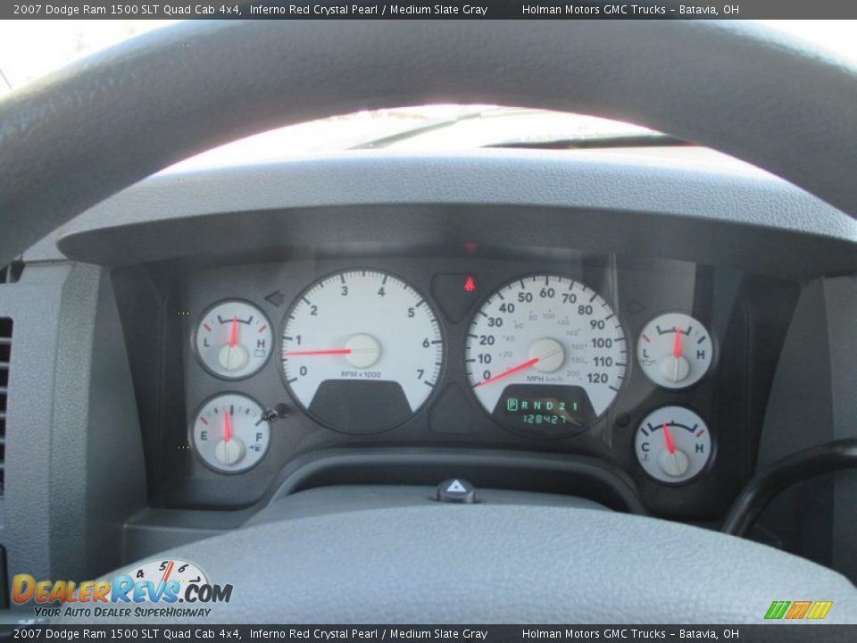 2007 Dodge Ram 1500 SLT Quad Cab 4x4 Inferno Red Crystal Pearl / Medium Slate Gray Photo #15