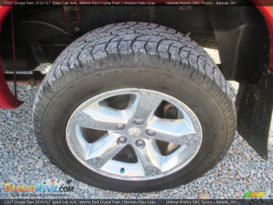 2007 Dodge Ram 1500 SLT Quad Cab 4x4 Inferno Red Crystal Pearl / Medium Slate Gray Photo #22