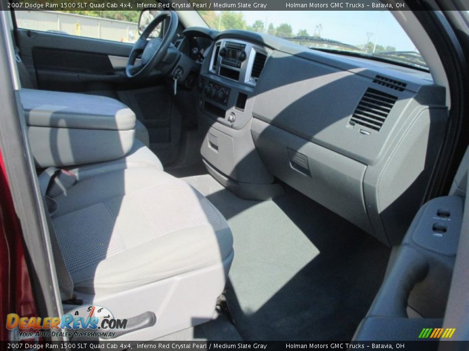 2007 Dodge Ram 1500 SLT Quad Cab 4x4 Inferno Red Crystal Pearl / Medium Slate Gray Photo #28