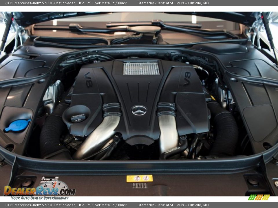2015 Mercedes-Benz S 550 4Matic Sedan Iridium Silver Metallic / Black Photo #8