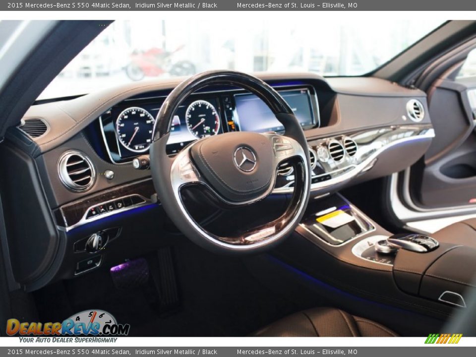 2015 Mercedes-Benz S 550 4Matic Sedan Iridium Silver Metallic / Black Photo #12