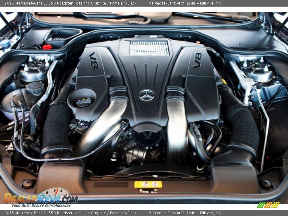 2015 Mercedes-Benz SL 550 Roadster 4.7 Liter biturbo DOHC 32-Valve VVT V8 Engine Photo #8
