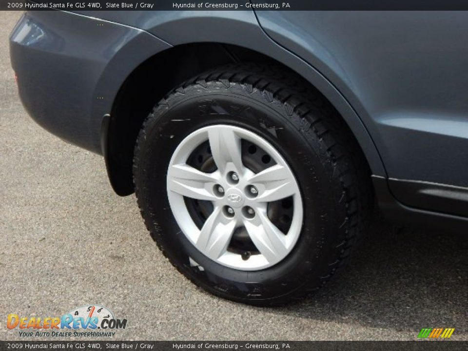 2009 Hyundai Santa Fe GLS 4WD Slate Blue / Gray Photo #3