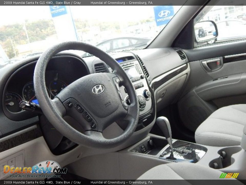 2009 Hyundai Santa Fe GLS 4WD Slate Blue / Gray Photo #13