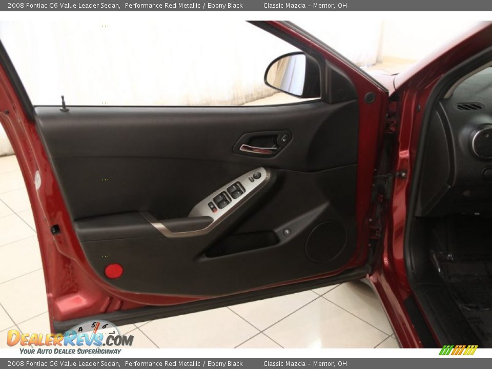 2008 Pontiac G6 Value Leader Sedan Performance Red Metallic / Ebony Black Photo #4