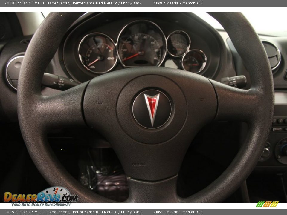 2008 Pontiac G6 Value Leader Sedan Performance Red Metallic / Ebony Black Photo #6