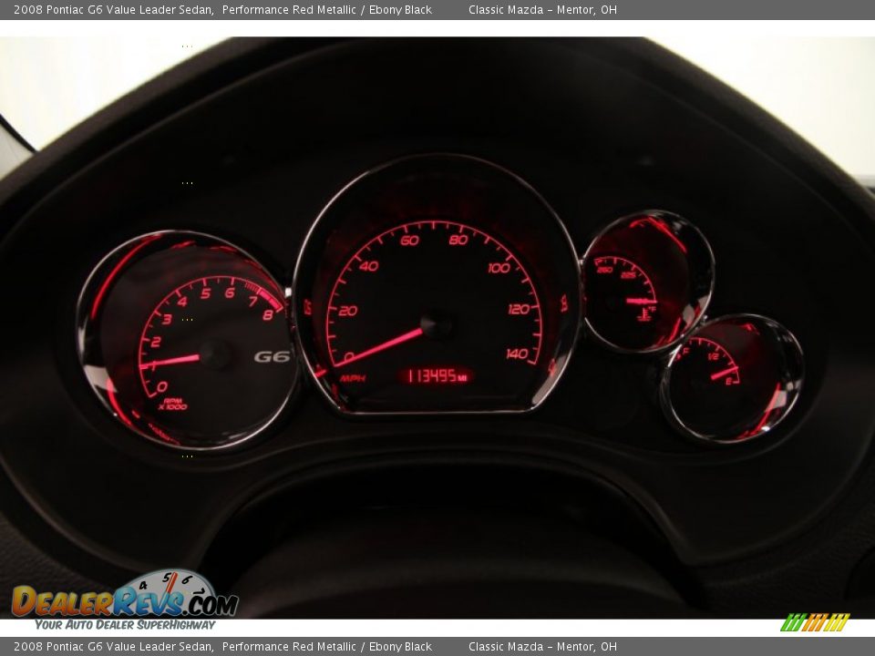 2008 Pontiac G6 Value Leader Sedan Performance Red Metallic / Ebony Black Photo #7