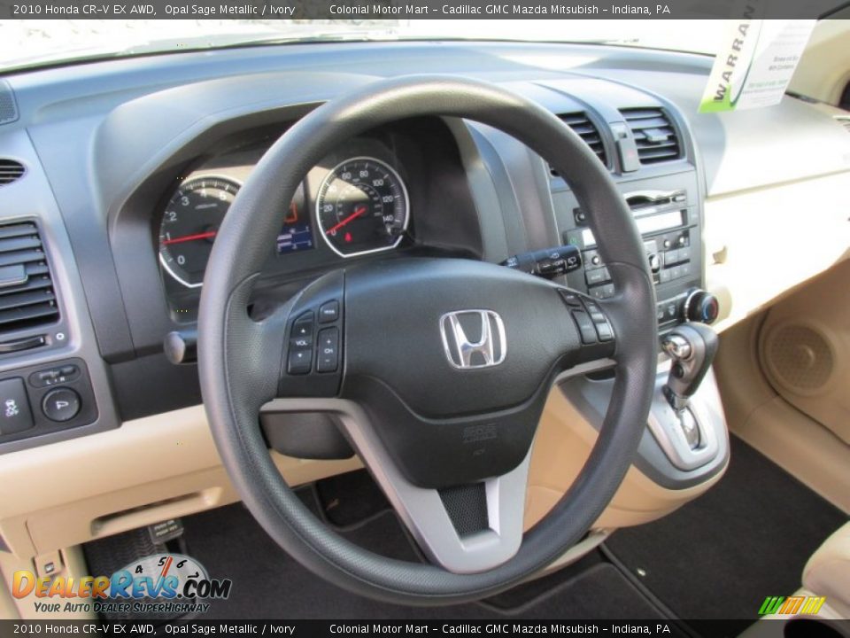 2010 Honda CR-V EX AWD Opal Sage Metallic / Ivory Photo #15