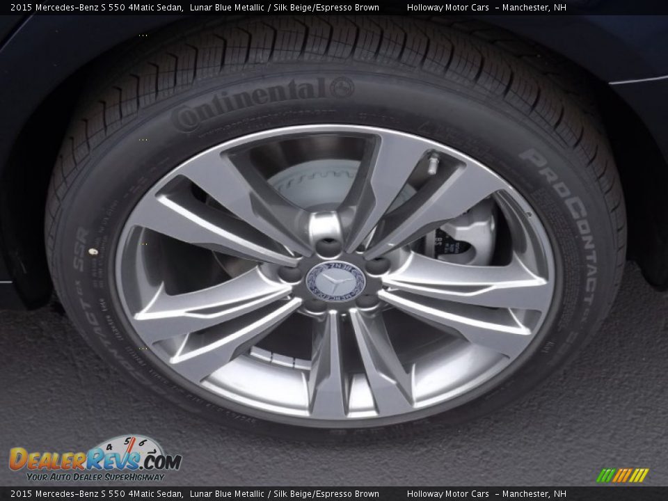 2015 Mercedes-Benz S 550 4Matic Sedan Lunar Blue Metallic / Silk Beige/Espresso Brown Photo #5
