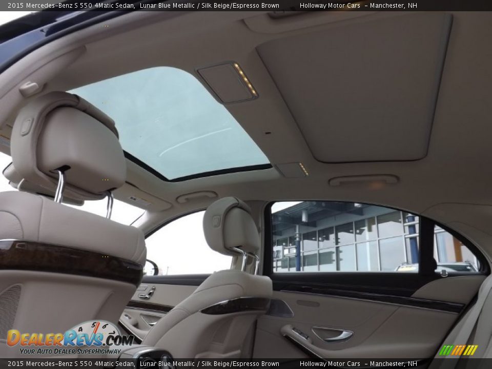 2015 Mercedes-Benz S 550 4Matic Sedan Lunar Blue Metallic / Silk Beige/Espresso Brown Photo #8