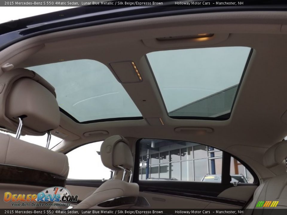 2015 Mercedes-Benz S 550 4Matic Sedan Lunar Blue Metallic / Silk Beige/Espresso Brown Photo #9