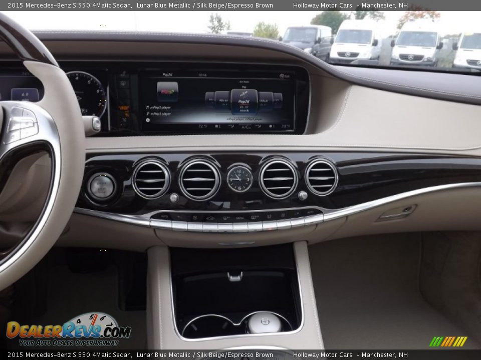 2015 Mercedes-Benz S 550 4Matic Sedan Lunar Blue Metallic / Silk Beige/Espresso Brown Photo #12