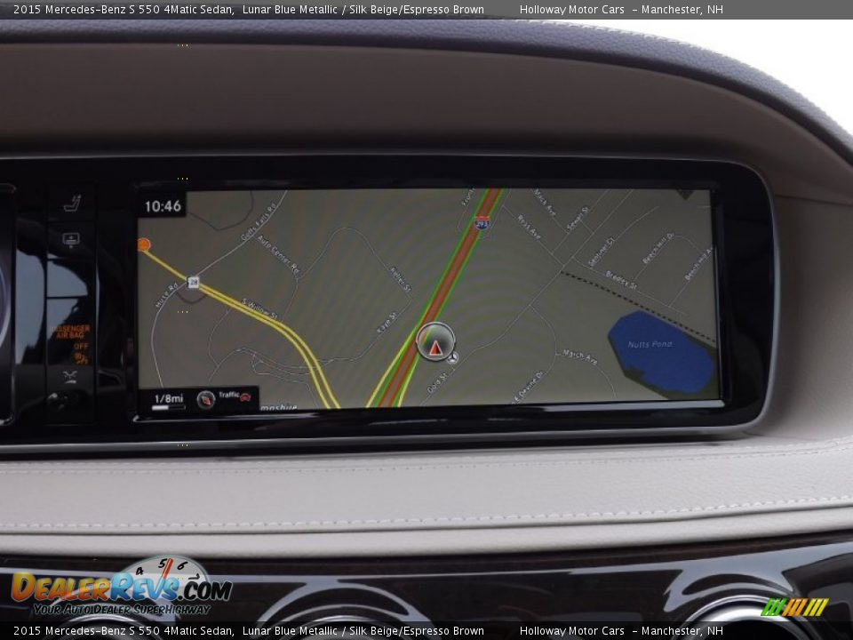 2015 Mercedes-Benz S 550 4Matic Sedan Lunar Blue Metallic / Silk Beige/Espresso Brown Photo #14