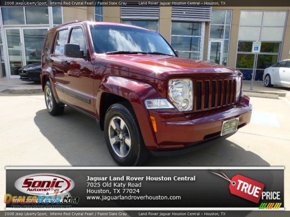 2008 Jeep Liberty Sport Inferno Red Crystal Pearl / Pastel Slate Gray Photo #1