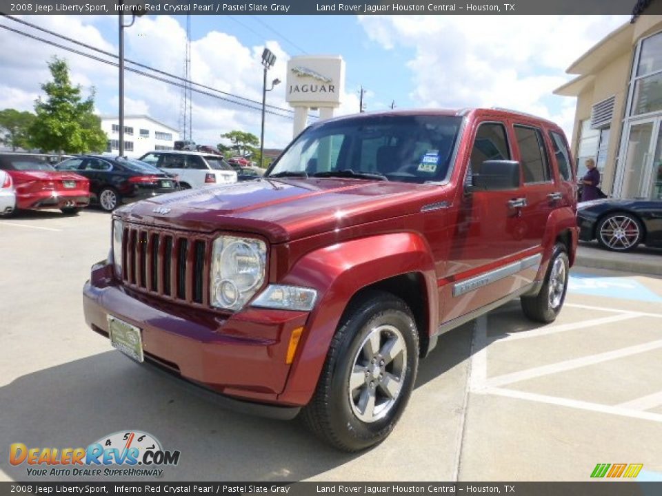 2008 Jeep Liberty Sport Inferno Red Crystal Pearl / Pastel Slate Gray Photo #5