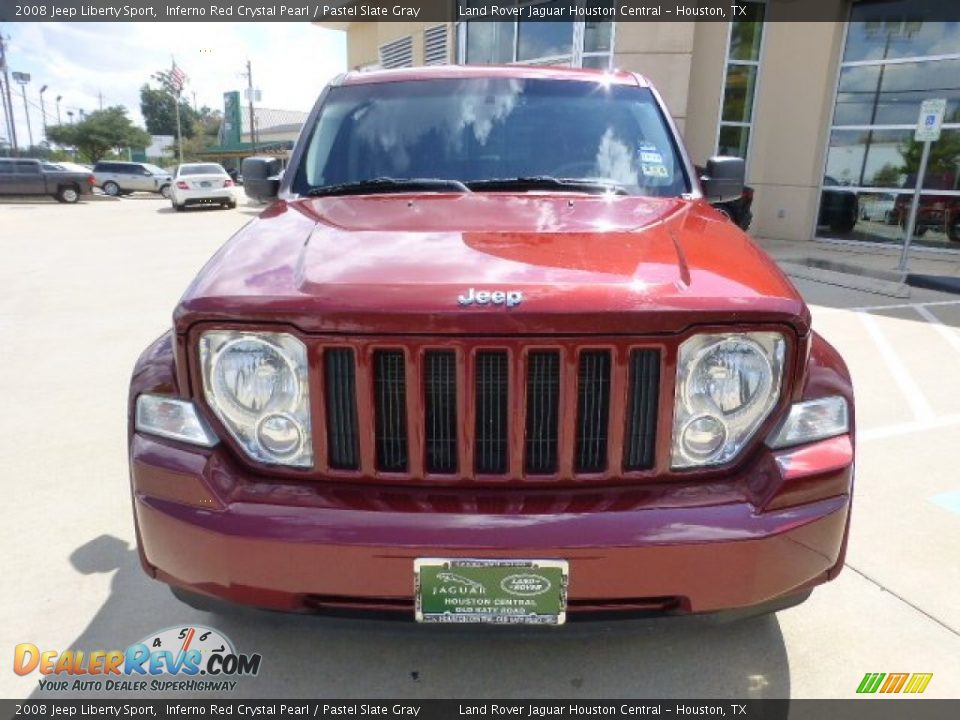 2008 Jeep Liberty Sport Inferno Red Crystal Pearl / Pastel Slate Gray Photo #6