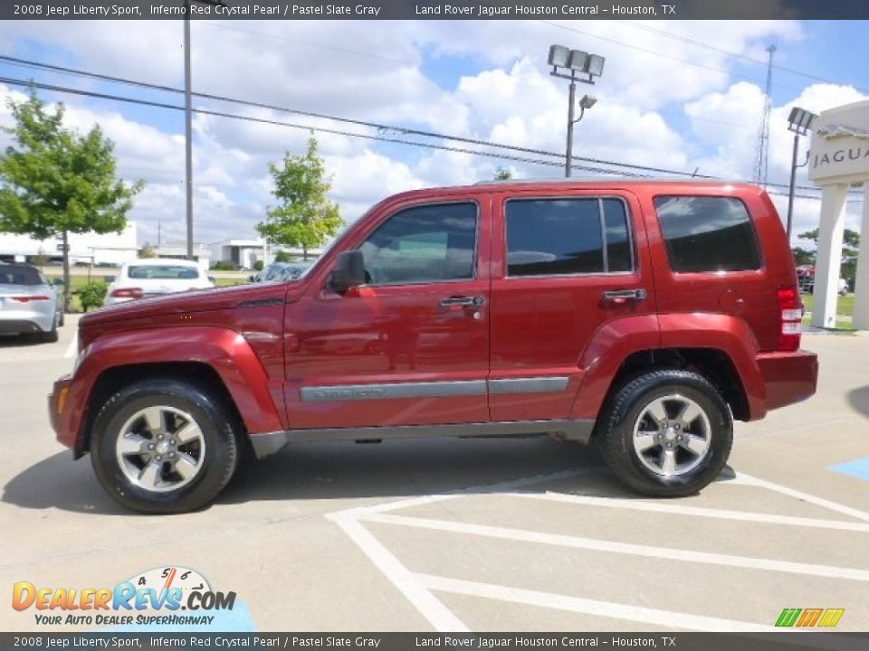 2008 Jeep Liberty Sport Inferno Red Crystal Pearl / Pastel Slate Gray Photo #7