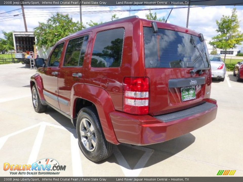 2008 Jeep Liberty Sport Inferno Red Crystal Pearl / Pastel Slate Gray Photo #8