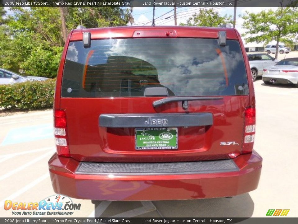 2008 Jeep Liberty Sport Inferno Red Crystal Pearl / Pastel Slate Gray Photo #9