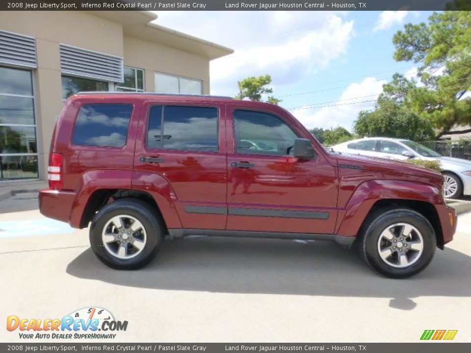2008 Jeep Liberty Sport Inferno Red Crystal Pearl / Pastel Slate Gray Photo #11