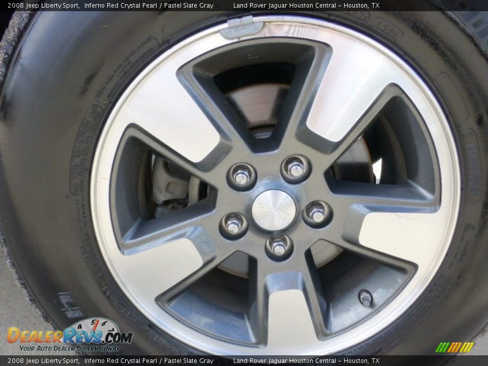 2008 Jeep Liberty Sport Inferno Red Crystal Pearl / Pastel Slate Gray Photo #33