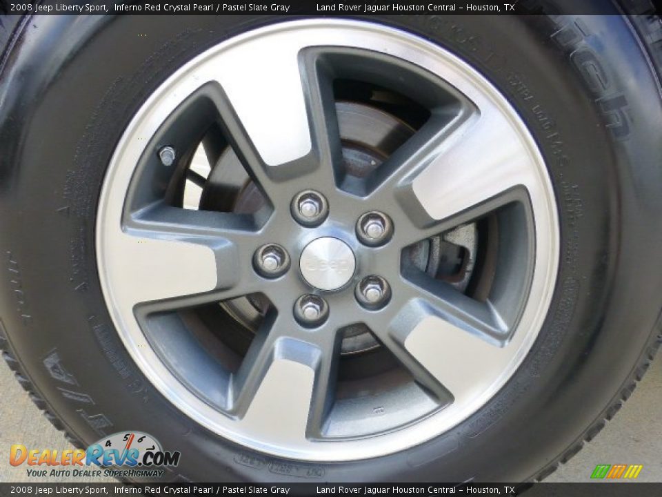 2008 Jeep Liberty Sport Inferno Red Crystal Pearl / Pastel Slate Gray Photo #34