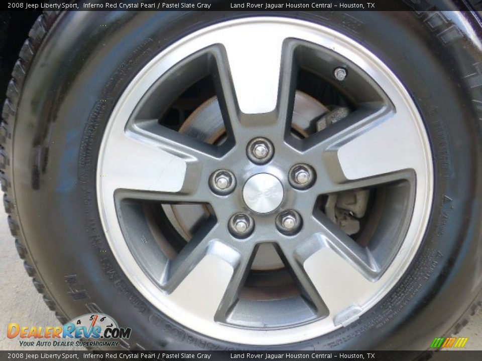 2008 Jeep Liberty Sport Inferno Red Crystal Pearl / Pastel Slate Gray Photo #35