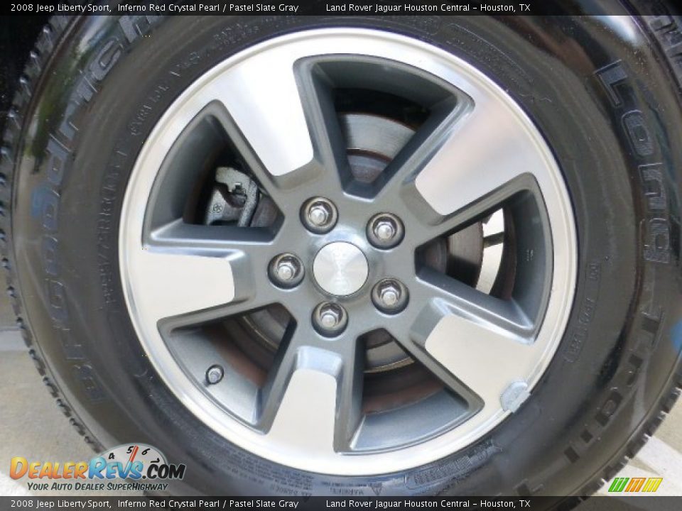 2008 Jeep Liberty Sport Inferno Red Crystal Pearl / Pastel Slate Gray Photo #36