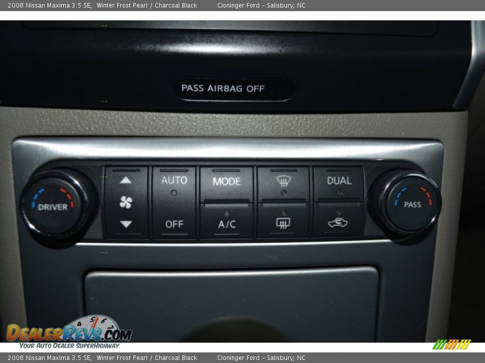 2008 Nissan Maxima 3.5 SE Winter Frost Pearl / Charcoal Black Photo #21