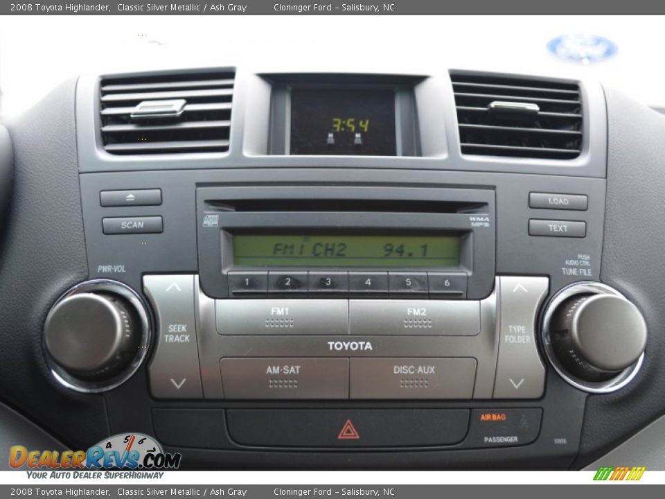 2008 Toyota Highlander Classic Silver Metallic / Ash Gray Photo #19