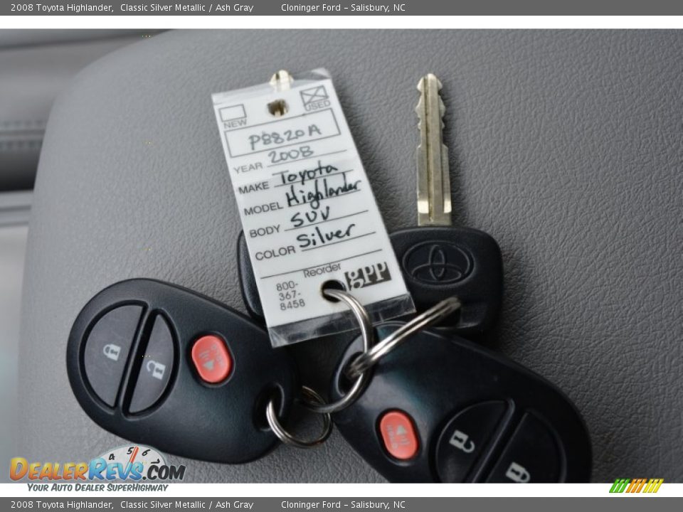 2008 Toyota Highlander Classic Silver Metallic / Ash Gray Photo #25