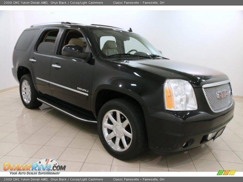 2009 GMC Yukon Denali AWD Onyx Black / Cocoa/Light Cashmere Photo #1