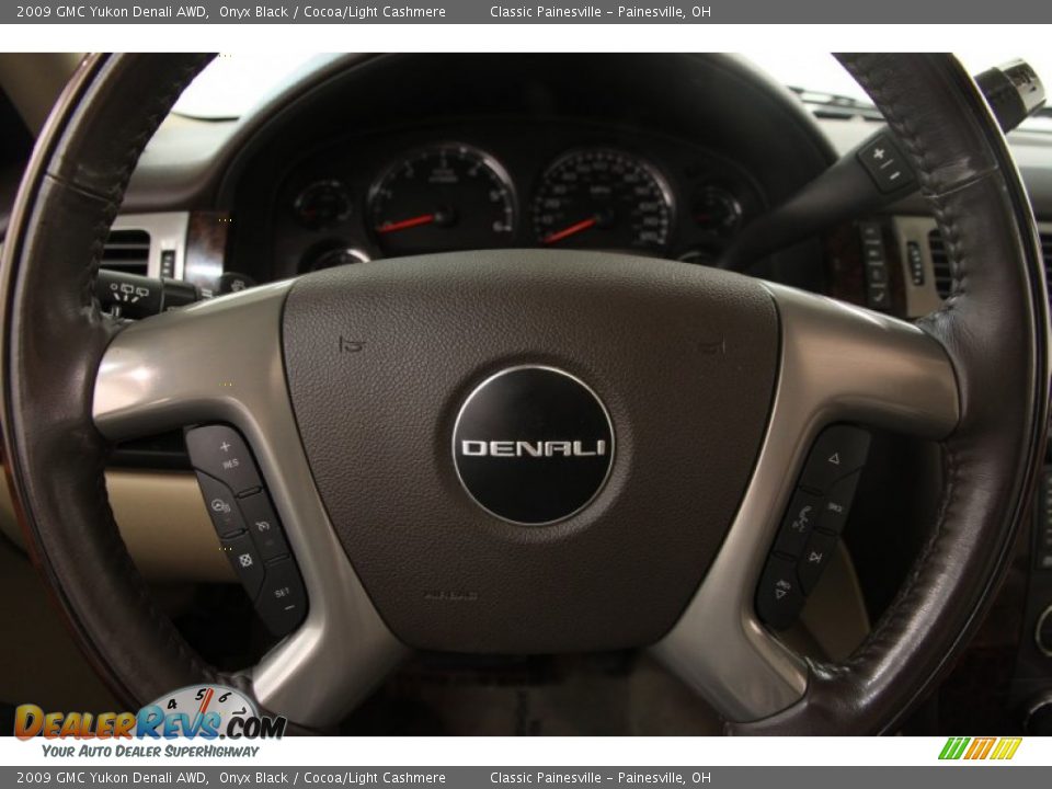 2009 GMC Yukon Denali AWD Onyx Black / Cocoa/Light Cashmere Photo #6