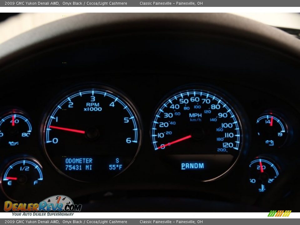 2009 GMC Yukon Denali AWD Onyx Black / Cocoa/Light Cashmere Photo #7