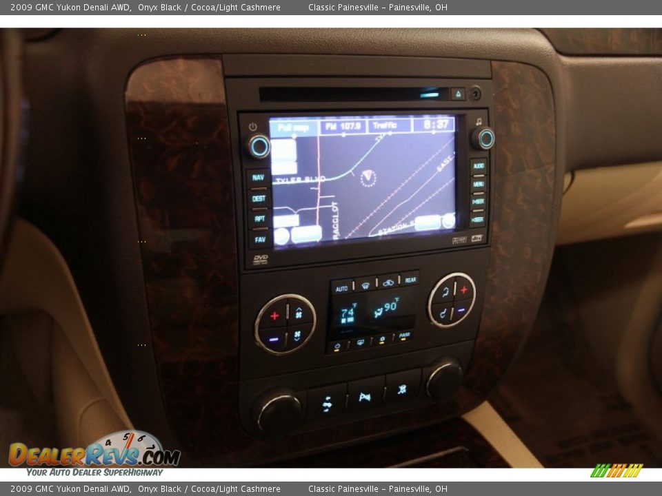 2009 GMC Yukon Denali AWD Onyx Black / Cocoa/Light Cashmere Photo #9
